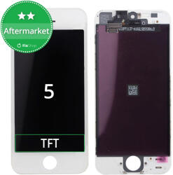 Apple iPhone 5 - Ecran LCD + Sticlă Tactilă + Ramă (White) TFT, Alb