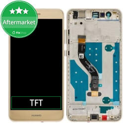Huawei P10 lite - Ecran LCD + Sticlă Tactilă + Ramă (Platinum Gold) TFT, Gold
