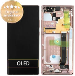 Samsung Galaxy Note 20 Ultra N986B - Ecran LCD + Sticlă Tactilă + Ramă (Mystic Bronze) - GH82-23596D, GH82-23511D, GH82-23621D, GH82-23622D, GH82-23597D, GH82-31459D Genuine Service Pack, Mystic Bronze