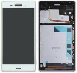 Sony Xperia Z3 D6603 - Ecran LCD + Sticlă Tactilă + Ramă (White) TFT, White