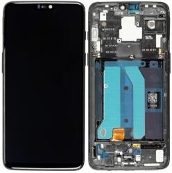 OnePlus 6 - Ecran LCD + Sticlă Tactilă + Ramă (Mirror Black) - 2011100029 Genuine Service Pack, Black