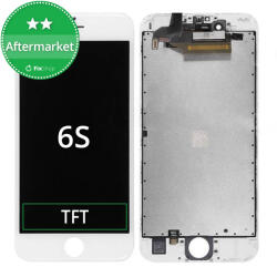 Apple iPhone 6S - Ecran LCD + Sticlă Tactilă + Ramă (White) TFT, Alb