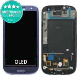 Samsung Galaxy S3 i9300 - Ecran LCD + Sticlă Tactilă + Ramă (Pebble Blue) OLED, Blue