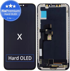 Apple iPhone X - Ecran LCD + Sticlă Tactilă + Ramă Hard OLED FixPremium