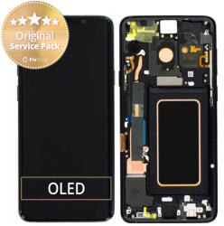 Samsung Galaxy S9 Plus G965F, G965FD - Ecran LCD + Sticlă Tactilă + Ramă (Midnight Black) - GH97-21691A, GH97-21722A, GH97-21692A Genuine Service Pack, Black