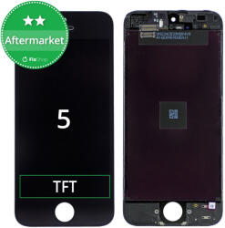 Apple iPhone 5 - Ecran LCD + Sticlă Tactilă + Ramă (Black) TFT, Black