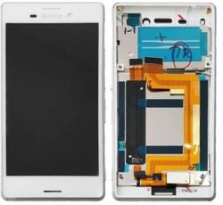 Sony Xperia M4 Aqua E2306 - Ecran LCD + Sticlă Tactilă + Ramă (White) - 124TUL0010A Genuine Service Pack, White