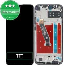 Huawei P40 Lite E - Ecran LCD + Sticlă Tactilă + Ramă (Midnight Black) TFT, Black