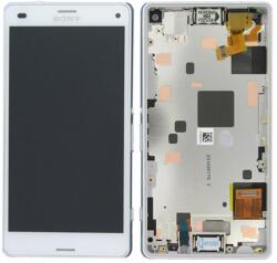 Sony Xperia Z3 Compact D5803 - Ecran LCD + Sticlă Tactilă + Ramă (White) TFT, White