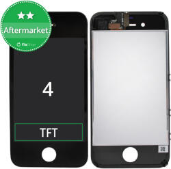 Apple iPhone 4 - Ecran LCD + Sticlă Tactilă + Ramă (Black) TFT, Black