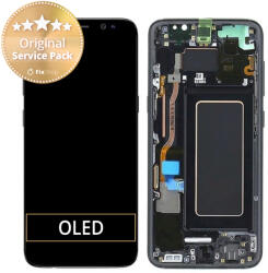 Samsung Galaxy S8 G950F - Ecran LCD + Sticlă Tactilă + Ramă (Midnight Black) - GH97-20457A, GH97-20473A, GH97-20458A, GH97-20629A Genuine Service Pack, Midnight Black