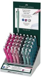 Faber-Castell Химикалка Faber-Castell Poly Ball XB, 0.6 mm дебелина на писане, син цвят на писане, различни цветове, 40 бр