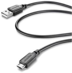 Cellularline Кабел Cellularline, USB към microUSB, 115sm, черен (IT4130)