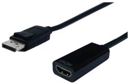 Roline Преходник Roline S3204-10, DisplayPort(м) v1.2 към HDMI(ж), черен (S3204-10)