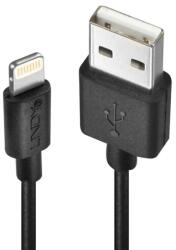 Lindy Кабел Lindy 31321, от USB A(м) към Lightning(м), 2m, черен (31321)