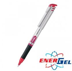 Pentel Ролер Pentel Energel BL17, червен цвят на писане, дебелина на линията 0.7 mm, гел, сребрист, цената е за 1бр. (продава се в опаковка от 12бр. ) (OK26797)