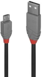 Lindy Кабел Lindy 36734, USB Type A(м) към USB Type Micro-B(м), 3m, черен (36734)