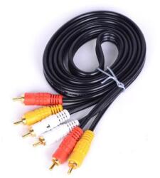 Royal Кабел Royal CABLE-3RCA / 150 HQ Black, от 3x RCA(м) към 3x RCA(м), 1.5m, черен