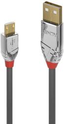 Lindy Кабел Lindy LNY-36654, от USB A(м) към Micro USB(м), 5m, сив (LNY-36654)