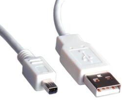 Roline Кабел Roline 11.02. 8618, USB A(м) към Mitsumi Mini A(м), 1.8m, бял (11.02.8618)