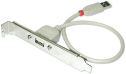 Lindy Кабел-планка LINDY LNY-33123, от USB А(ж) към USB(м), 0.3m, сив (LNY-33123)
