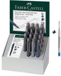 Faber-Castell Химикалки Faber-Castell Poly Ball Urban, син цвят на писане, различни цветове, 20 бр. + 15 пълнителя (ON1005120501)