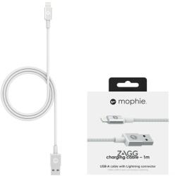 mophie Кабел Mophie Charge and Sync, USB-A (м) към Lightning (м), 1м, бял (409903213)