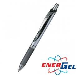 Pentel Автоматичен ролер Pentel Energel BL77, черен цвят на писане, дебелина на линията 0.7 mm, гел, сребрист, цената е за 1бр. (продава се в опаковка от 12бр. ) (OK26805)