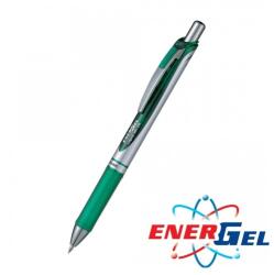 Pentel Автоматичен ролер Pentel Energel BL77 26808, зелен цвят на писане, дебелина на линията 0.7 mm, гел, сребрист, цената е за 1бр. (продава се в опаковка от 12бр. ) (OK26808)