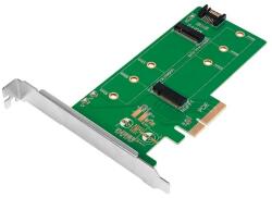 LogiLink Контролер LogiLink PC0083, от PCI-E 3.0 x4 към 2x M. 2 (NVMe) SSD, 42mm, 60mm и 80mm (PC0083)