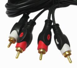 Royal Кабел Royal CABLE-2RCA/300 HQ, от 2x RCA(м) към 2x RCA(м), 3m, черен, позлатени конектори