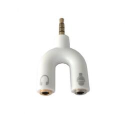 Royal Преходник Royal QH-C1190 White, от 3.5mm жак(м) към 2x 3.5 mm(ж), бял