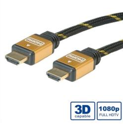 Roline Кабел Roline 11.04. 5501, от HDMI(м) към HDMI(м), 1m, черен