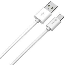 DEVIA Кабел Devia 4760, от USB Type А(м) към USB Type C(м), 1m, бял