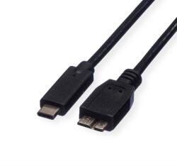 Roline Кабел Roline 11.02. 9006, от USB Type C(м) към USB Micro B 3.0(м), 1m, черен (11.02.9006)