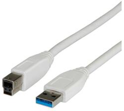 Roline Кабел USB 3.0, A(м) към B(м), 0.8m, бял (rst_4005080)