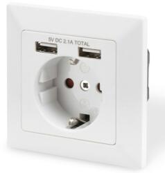 ASSMANN Контакт ASSMANN DA-70613, 2x USB, бял (DA-70613)