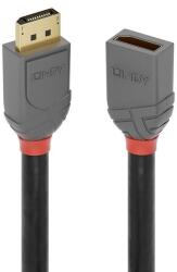 Lindy Кабел Lindy Anthra Line, от DisplayPort 1.4 (м) към DisplayPort 1.4 (ж), 2.0 m, черен (LNY-36497)