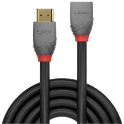 Lindy Кабел Lindy Anthra Line, от HDMI Type-A 2.0 (м) към HDMI Type-A 2.0 (ж), 2.0 м, черен (LNY-36477)