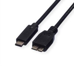 Roline Кабел Roline 11.02. 9005, от USB Type C(м) към USB Type Micro B 3.0(м), 0.5m, черен (11.02.9005)