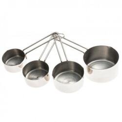 KingHoff Комплект мерителни купички Kinghoff KH 4025, 4 броя, 60/80/125/250 мл, неръждаема стомана, инокс (KH 4025)