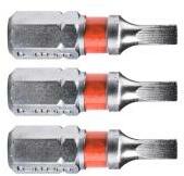 Fortum behajtóhegy lapos, 3 db, S2 acél; 3×25mm, bliszteren (4741103) - primanet