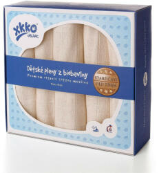 KIKKO Scutece KIKKO pentru bebeluși din bumbac organic Old times 70x70 (5 buc) - natural (AGSCTN070008)