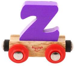 Bigjigs Toys Vagon de tren din lemn - Litera Z (DDBR126)