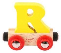 Bigjigs Toys Wagon șine de tren din lemn - Litera R (DDBR118)
