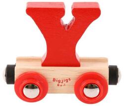 Bigjigs Toys Vagon de tren din lemn - Litera Y (DDBR125)