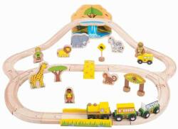 Bigjigs Toys șină de tren din lemn Safari (DDBJT069)