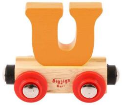 Bigjigs Toys Wagon șine de tren din lemn - litera U (DDBR121) Trenulet