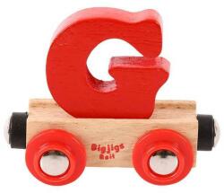 Bigjigs Toys Wagon șine de tren din lemn - Litera G (DDBR107)