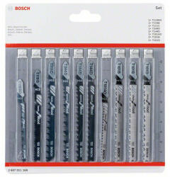 Bosch Dekopírfűrészlap készlet 10 részes T befogás fára (2607011169) - vasasszerszam